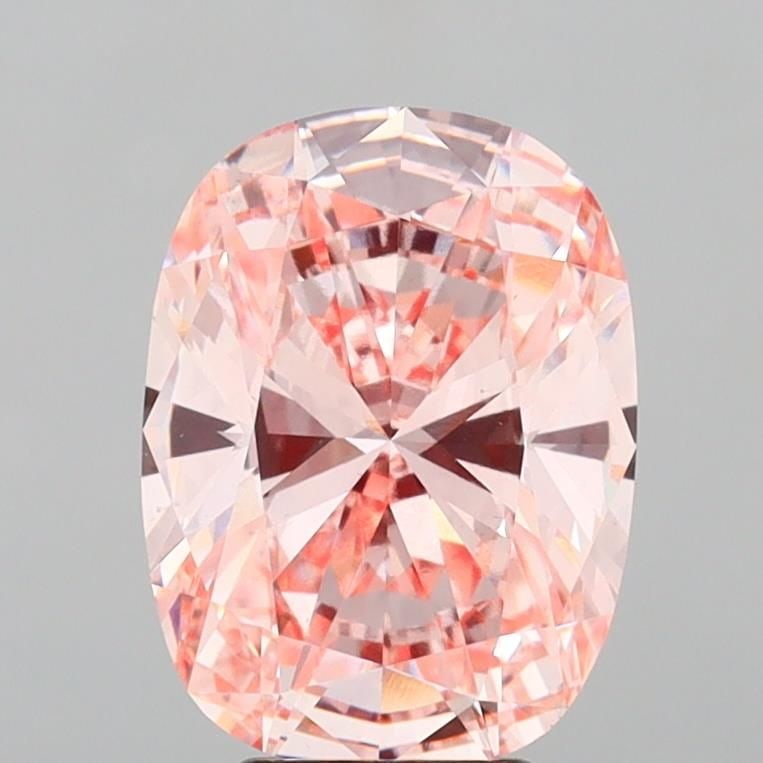Loose Diamond - CUSHION BRILLIANT 4.5ct Fancy Intense Pink VS1: Loose Diamond - CUSHION BRILLIANT 4.5ct Fancy Intense Pink VS1 Source: This is a real non-mined Diamond that has been grown in a lab Shape: CUSHION BRILLIANT Carats: 4.5 Color: Fancy Intense Pink Cert