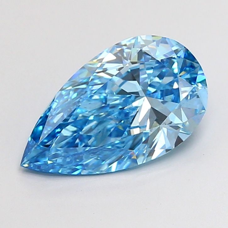 Loose Diamond - PEAR 3.09ct Fancy Vivid Blue VS2: Loose Diamond - PEAR 3.09ct Fancy Vivid Blue VS2 Source: This is a real non-mined Diamond that has been grown in a lab Shape: PEAR Carats: 3.09 Color: Fancy Vivid Blue Certification: IGI Video: