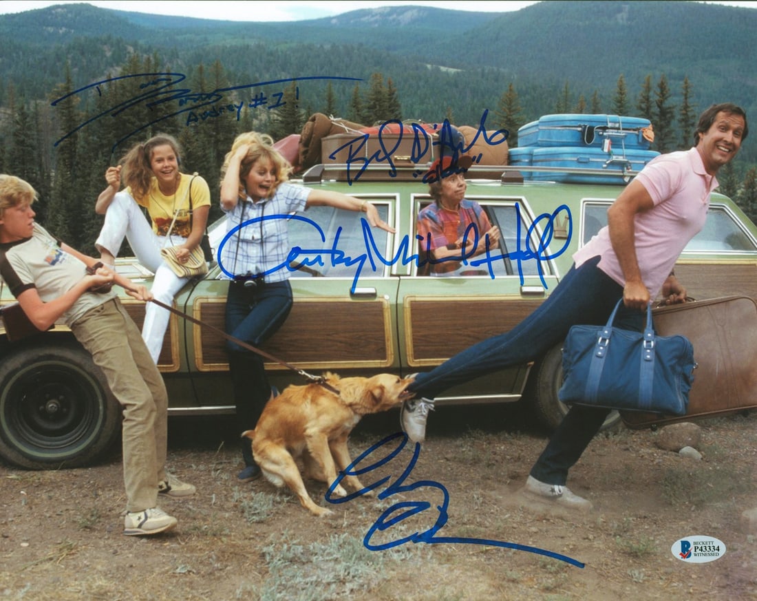 National Lampoon's Vacation Signed 11x14 Photo by Chase D'Angelo Hall Barron BAS Authenticated: National Lampoon's Vacation Signed 11x14 Photo by Chase D'Angelo Hall Barron BAS Authenticated Celebrate the iconic film "National Lampoon's Vacation" with this remarkable 11x14 photograph personally