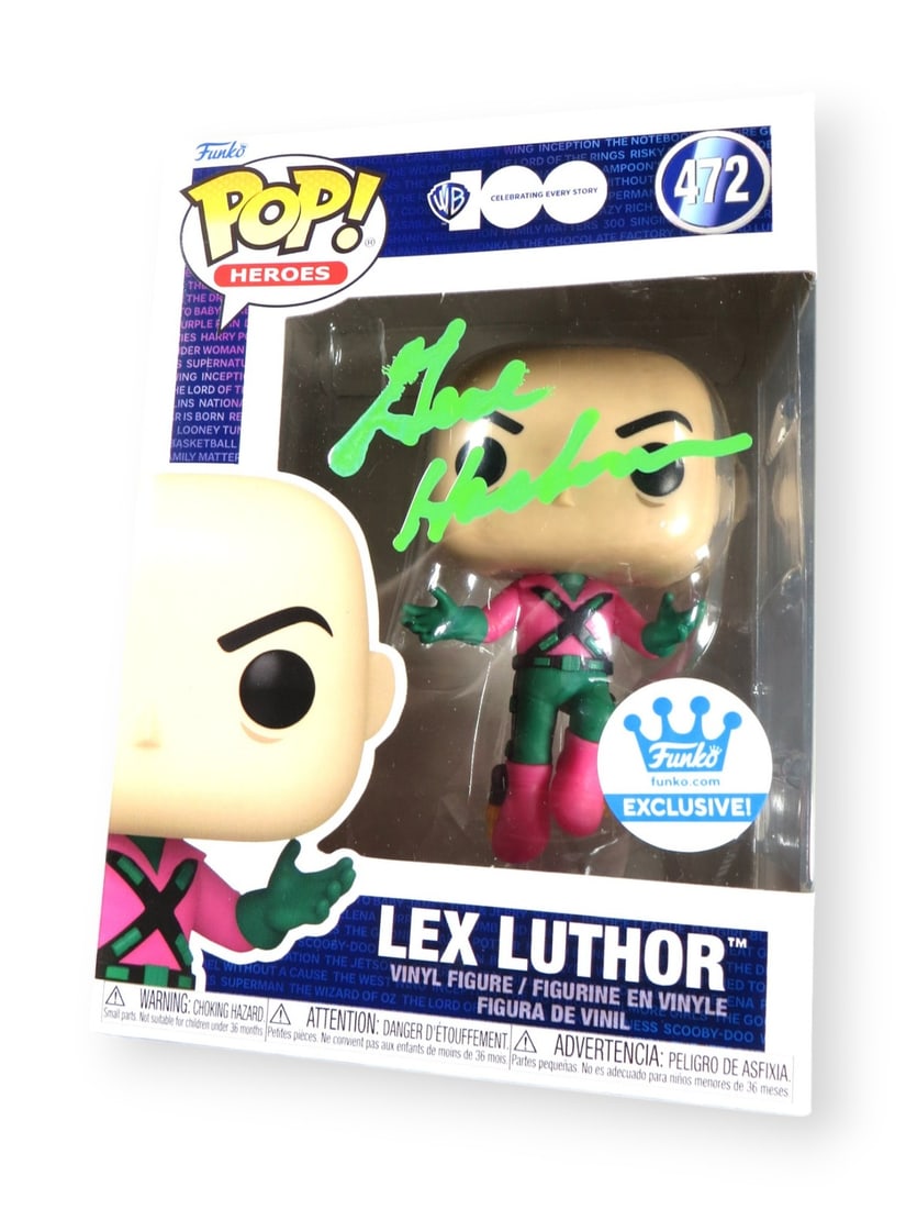 Gene Hackman Autographed Funko POP! Lex Luthor 474 JSA Certified: Gene Hackman Autographed Funko POP! Lex Luthor 474 JSA Certified This is an original Gene Hackman signed Funko POP! figure of Lex Luthor (WB 100, #474). The autograph has been authenticated by James S
