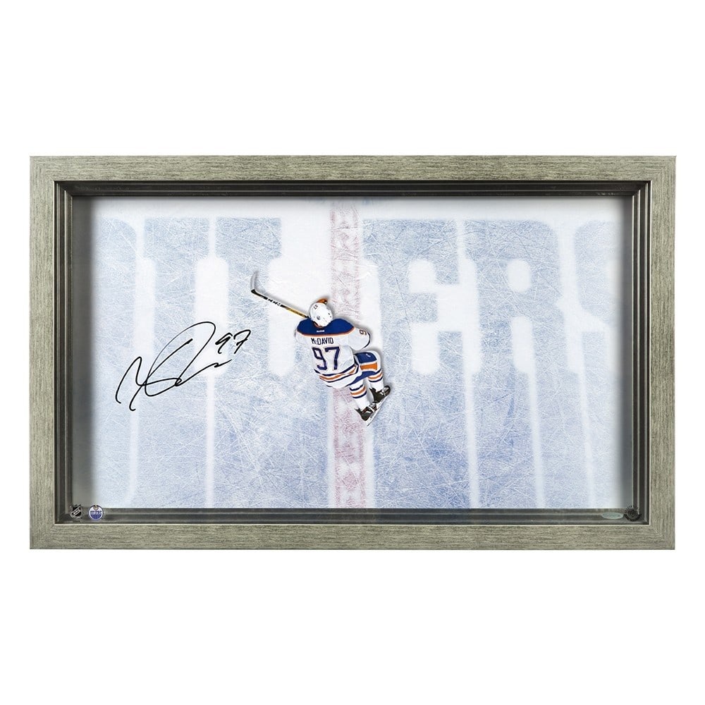 Connor McDavid Signed 28x16 Acrylic Photo Edmonton Oilers UDA: Connor McDavid Signed 28x16 Acrylic Photo Edmonton Oilers UDA Capture the essence of one of hockey's brightest stars with this authentic Connor McDavid autographed 28x16 acrylic photo. Showcasing McDa