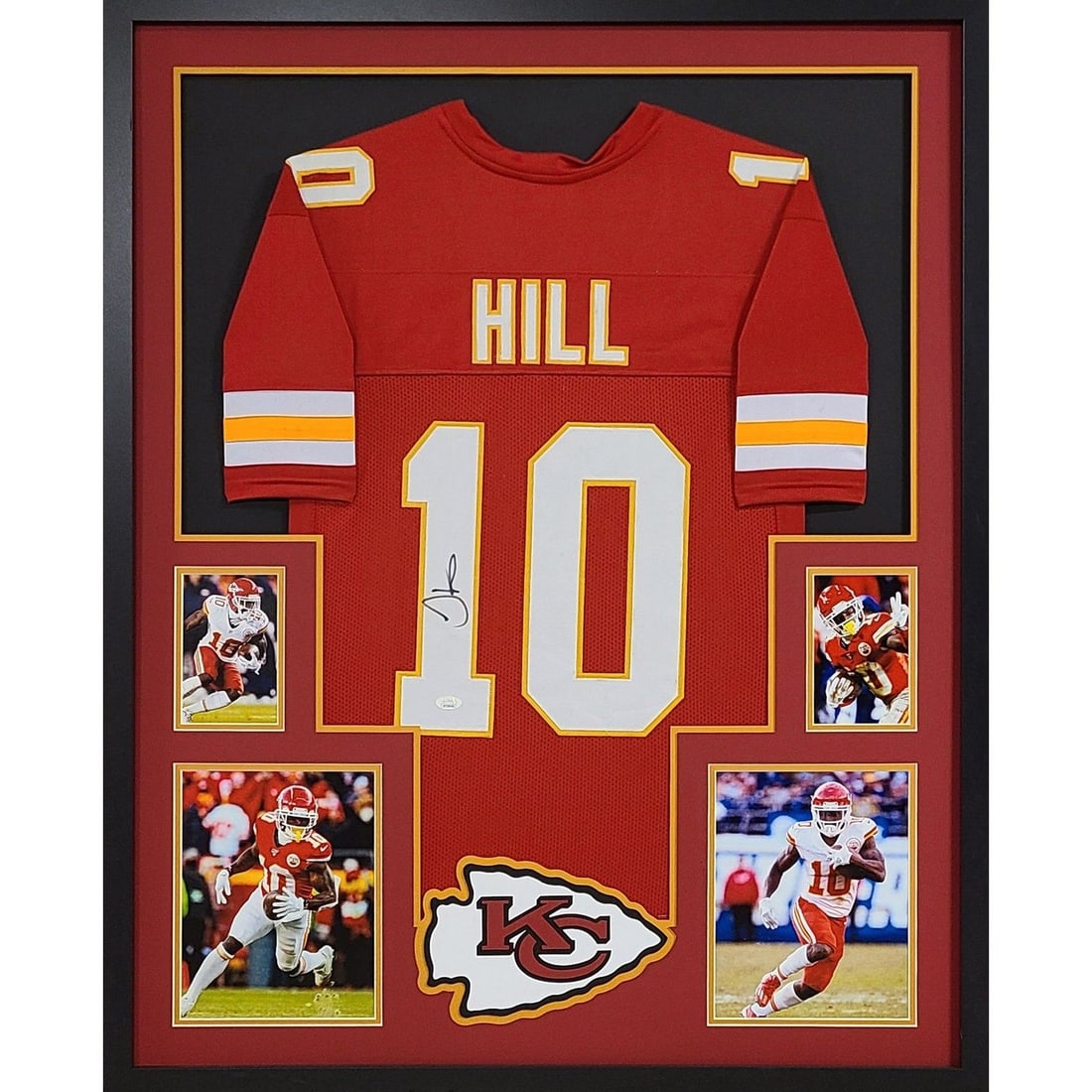 Tyreek Hill Autographed Framed Jersey JSA Certified Kansas City Chiefs: Tyreek Hill Autographed Framed Jersey JSA Certified Kansas City Chiefs This autographed Tyreek Hill framed jersey is a must-have for any Kansas City Chiefs fan. Authenticated by JSA, a leader in sport