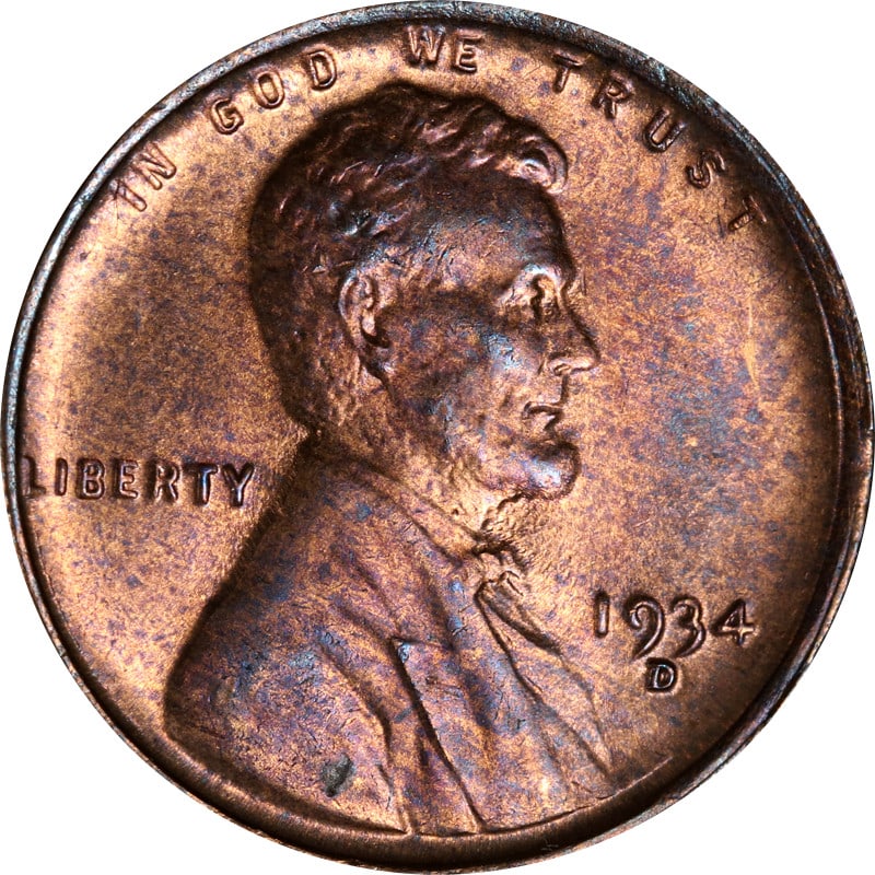 1934 Denver Mint Copper Lincoln Penny Circulated: 1934 Denver Mint Copper Lincoln Penny Circulated This is a 1934-D Lincoln Cent composed of copper and minted in Denver. The coin is circulated and comes uncertified. It is a pre-owned item from the ye