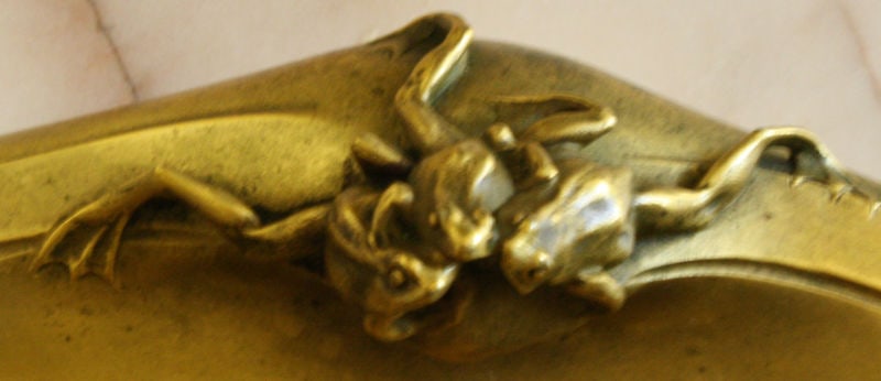 1900s French Art Nouveau Bronze Statue by Max Blonbat - 6