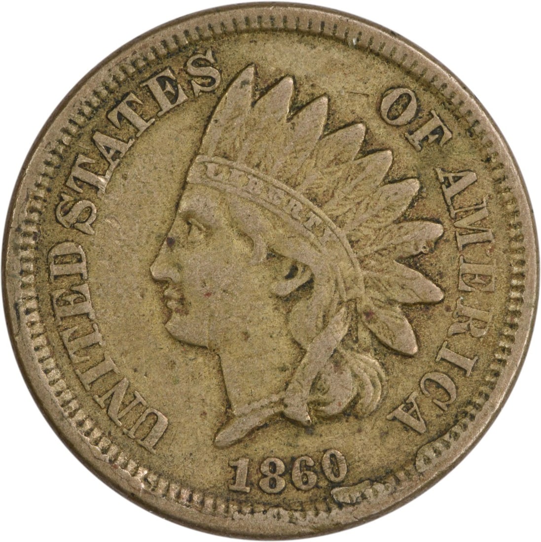1860 Indian Head Cent VF Uncertified Philadelphia Mint: 1860 Indian Head Cent VF Uncertified Philadelphia Mint This 1860 Indian Cent features a beautiful design by James Barton Longacre and is a great addition to any numismatic collection. The coin is circ