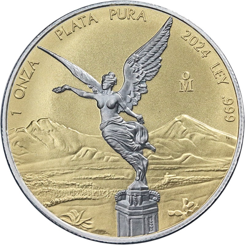 2024 Mexico 1 Ounce Silver Libertad Coin with OGP COA: 2024 Mexico 1 Ounce Silver Libertad Coin with OGP COA This stunning 2024 Mexico 1 Ounce Silver Libertad coin features a captivating design with luxurious black platinum and gold accents. The coin is i