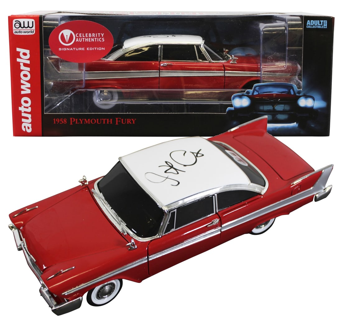John Carpenter Signed 1958 Plymouth Fury 1:18 Diecast Car Beckett Authenticated: John Carpenter Signed 1958 Plymouth Fury 1:18 Diecast Car Beckett Authenticated This autographed 1958 Plymouth Fury 1:18 scale diecast car is a must-have collectible for fans of the classic film "Chri