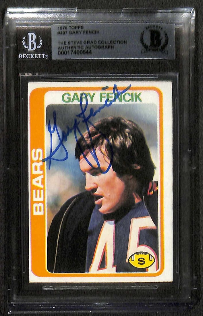 Gary Fencik 1978 Topps #497 Signed Rookie Card Beckett Authenticated: Gary Fencik 1978 Topps #497 Signed Rookie Card Beckett Authenticated This is an authentic 1978 Topps #497 sports trading card featuring Gary Fencik, the Chicago Bears safety, signed in blue permanent