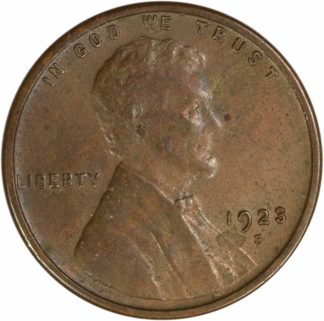 1923 San Francisco Mint Lincoln Wheat Cent Copper AU Uncertified: 1923 San Francisco Mint Lincoln Wheat Cent Copper AU Uncertified This is a 1923-S Lincoln Wheat Cent, graded as About Uncirculated (AU) and uncertified. The coin is composed of copper and was minted a