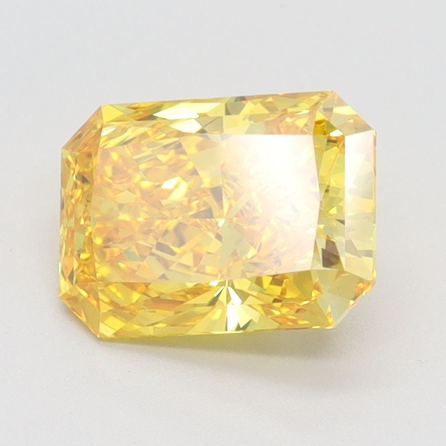 Loose Diamond - RADIANT 2.04ct Fancy Vivid Yellow IF: Loose Diamond - RADIANT 2.04ct Fancy Vivid Yellow IF Source: This is a real non-mined Diamond that has been grown in a lab Shape: RADIANT Carats: 2.04 Color: Fancy Vivid Yellow Certification: IGI Vide