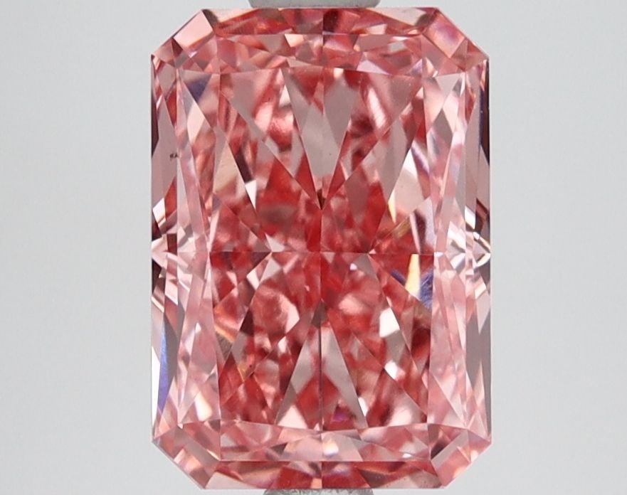 Loose Diamond - RADIANT 2.73ct Fancy Vivid Pink VS1: Loose Diamond - RADIANT 2.73ct Fancy Vivid Pink VS1 Source: This is a real non-mined Diamond that has been grown in a lab Shape: RADIANT Carats: 2.73 Color: Fancy Vivid Pink Certification: IGI Video: