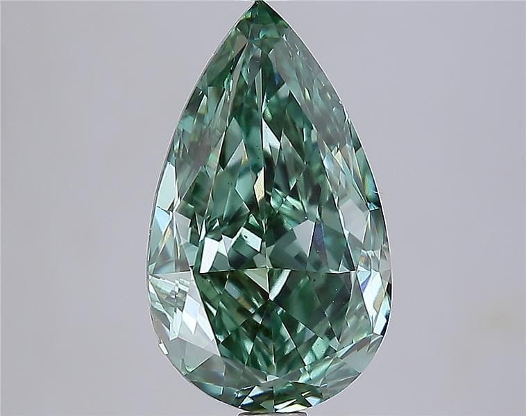 Loose Diamond - PEAR 4.01ct Fancy Vivid Green VS1: Loose Diamond - PEAR 4.01ct Fancy Vivid Green VS1 Source: This is a real non-mined Diamond that has been grown in a lab Shape: PEAR Carats: 4.01 Color: Fancy Vivid Green Certification: IGI Video: