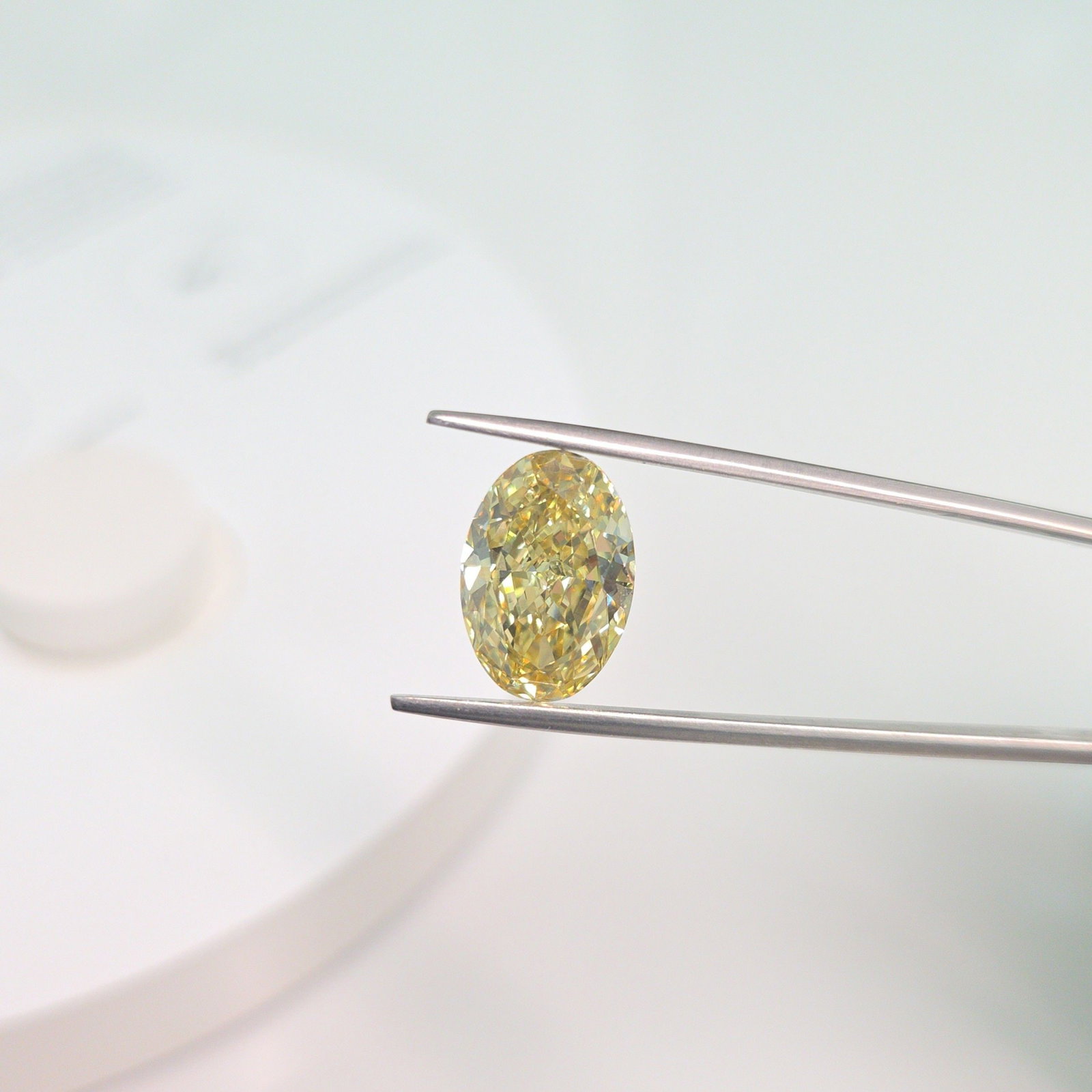 Loose Diamond - OVAL 7.13ct Fancy Intense Yellow VS1: Loose Diamond - OVAL 7.13ct Fancy Intense Yellow VS1 Source: This is a real non-mined Diamond that has been grown in a lab Shape: OVAL Carats: 7.13 Color: Fancy Intense Yellow Certification: IGI Video