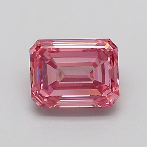 Loose Diamond - EMERALD 1.44ct Fancy Vivid Pink VS1: Loose Diamond - EMERALD 1.44ct Fancy Vivid Pink VS1 Source: This is a real non-mined Diamond that has been grown in a lab Shape: EMERALD Carats: 1.44 Color: Fancy Vivid Pink Certification: IGI Video: