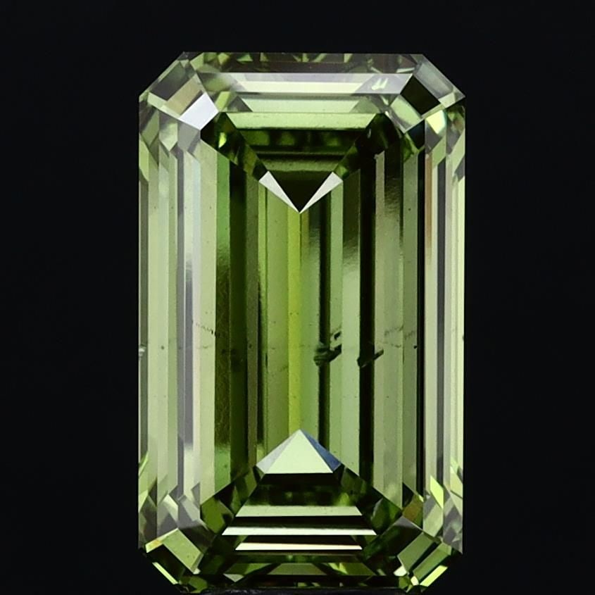 Loose Diamond - EMERALD 10.01ct Fancy Vivid Green SI1: Loose Diamond - EMERALD 10.01ct Fancy Vivid Green SI1 Source: This is a real non-mined Diamond that has been grown in a lab Shape: EMERALD Carats: 10.01 Color: Fancy Vivid Green Certification: IGI Vid