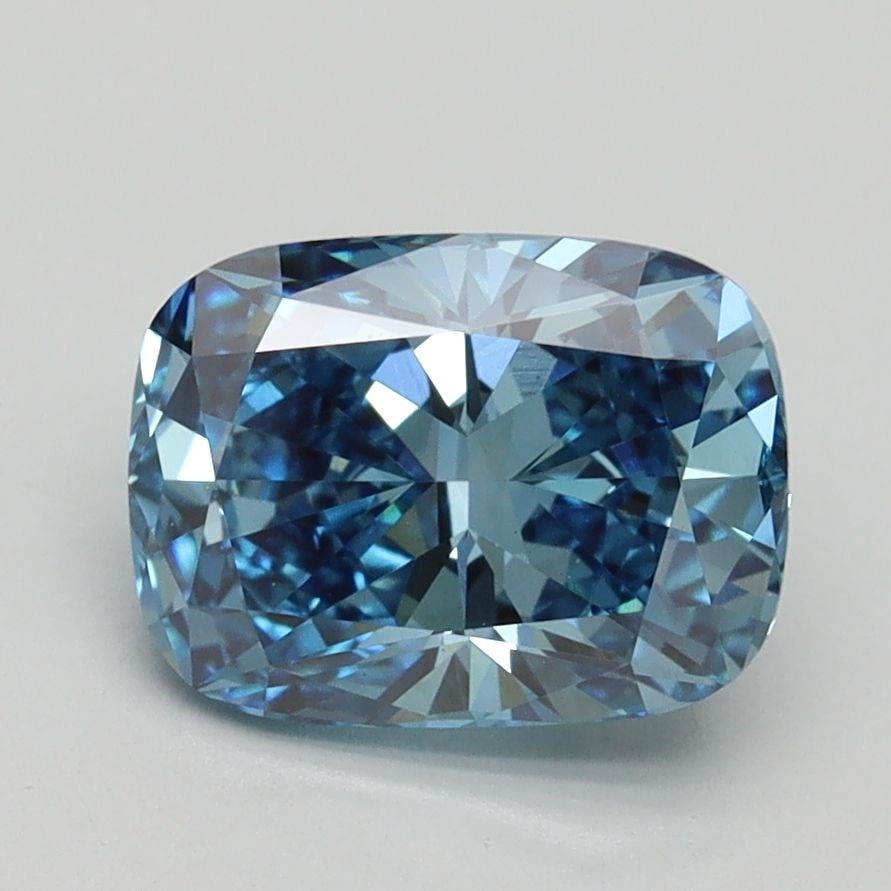 Loose Diamond - CUSHION MODIFIED 2.02ct Fancy Vivid Blue VS1: Loose Diamond - CUSHION MODIFIED 2.02ct Fancy Vivid Blue VS1 Source: This is a real non-mined Diamond that has been grown in a lab Shape: CUSHION MODIFIED Carats: 2.02 Color: Fancy Vivid Blue Certific