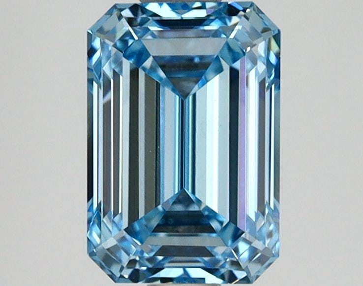 Loose Diamond - EMERALD 2.69ct Fancy Vivid Blue VS1: Loose Diamond - EMERALD 2.69ct Fancy Vivid Blue VS1 Source: This is a real non-mined Diamond that has been grown in a lab Shape: EMERALD Carats: 2.69 Color: Fancy Vivid Blue Certification: IGI Video: