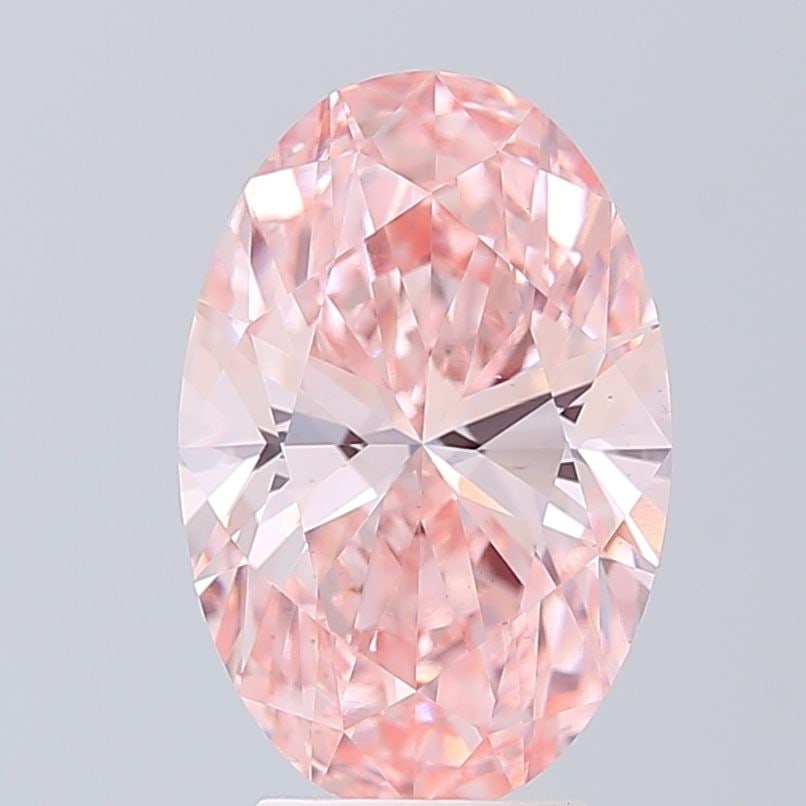 Loose Diamond - OVAL 4.0ct Fancy Vivid Pink VS2: Loose Diamond - OVAL 4.0ct Fancy Vivid Pink VS2 Source: This is a real non-mined Diamond that has been grown in a lab Shape: OVAL Carats: 4.0 Color: Fancy Vivid Pink Certification: IGI Additional imag