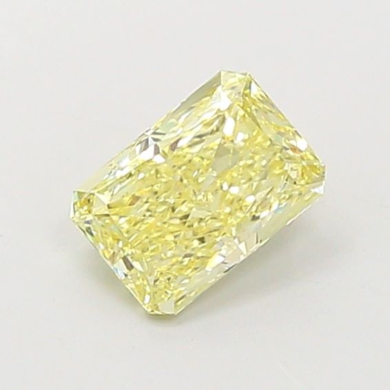 Loose Diamond - RADIANT 1.01ct Fancy Light Yellow VS2: Loose Diamond - RADIANT 1.01ct Fancy Light Yellow VS2 Source: This is a real non-mined Diamond that has been grown in a lab Shape: RADIANT Carats: 1.01 Color: Fancy Light Yellow Certification: IGI Vid