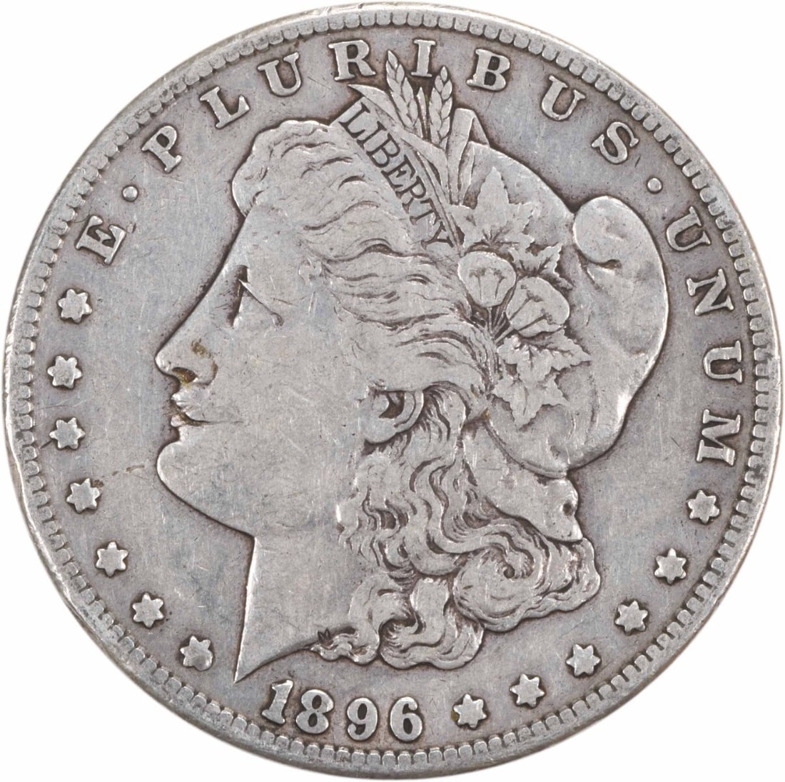 1896-S San Francisco Morgan Dollar VF Grade Uncertified Silver Coin: 1896-S San Francisco Morgan Dollar VF Grade Uncertified Silver Coin This 1896-S Morgan Silver Dollar is a circulated coin graded as Choice Very Fine (VF). Struck at the San Francisco Mint, it is compo