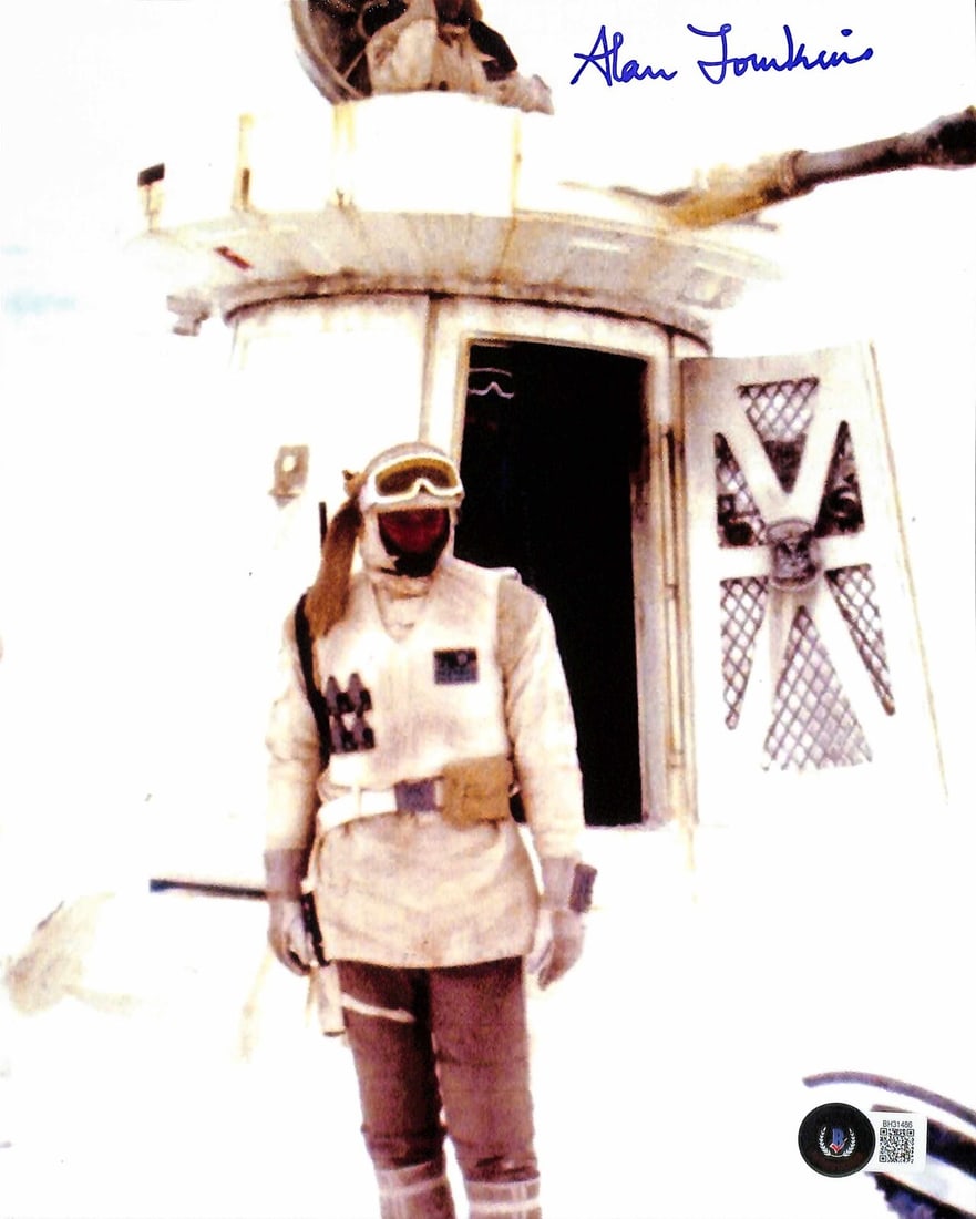 Alan Tompkins Signed Star Wars ESB 8x10 Photo Beckett Certified: Alan Tompkins Signed Star Wars ESB 8x10 Photo Beckett Certified This item features an autographed 8x10 color photograph of Alan Tompkins, the art director of Star Wars: The Empire Strikes Back. The ph