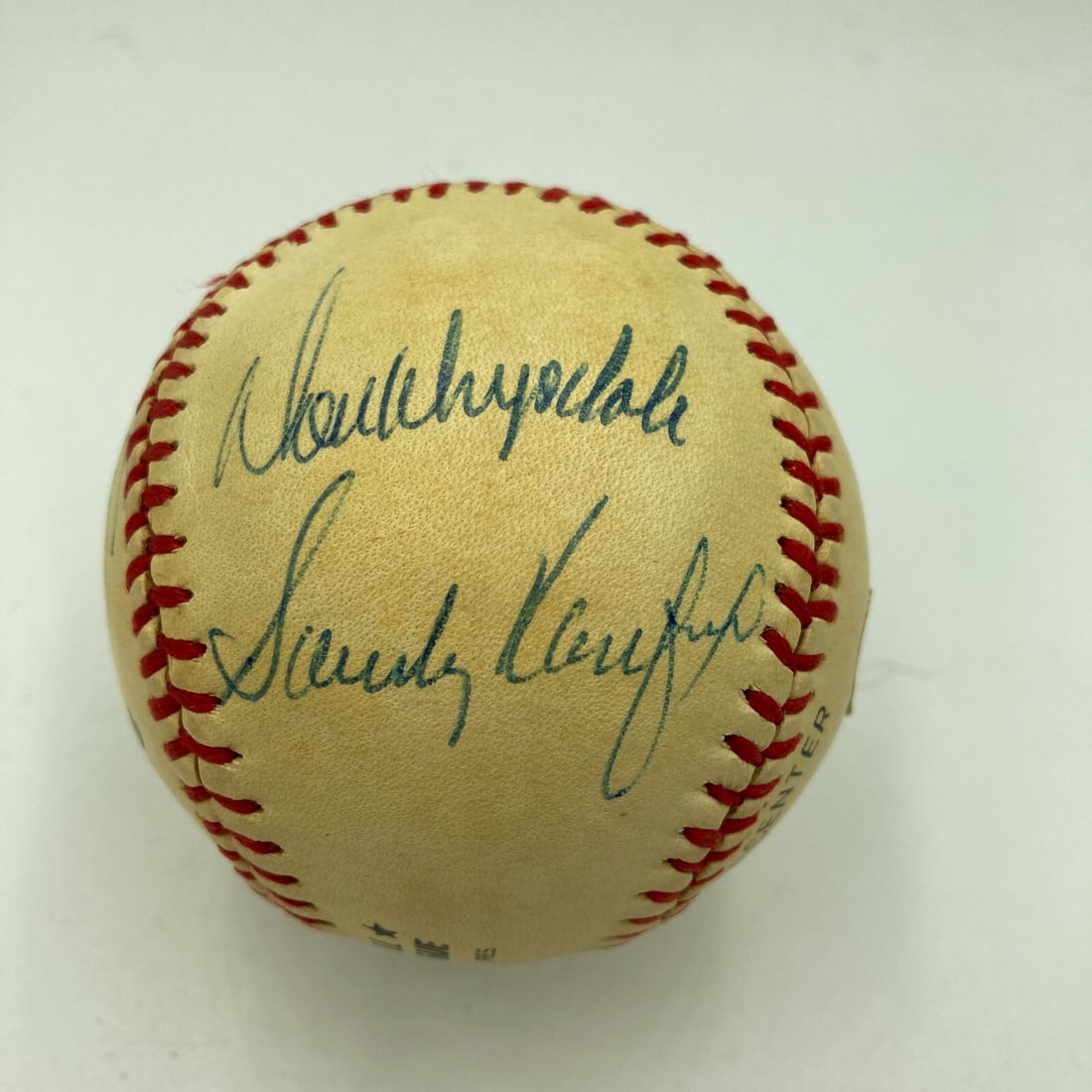 Official National League Baseball Signed by Scully Koufax and Drysdale JSA COA: Official National League Baseball Signed by Scully Koufax and Drysdale JSA COA This official National League baseball features the signatures of Los Angeles Dodgers legends Vin Scully, Sandy Koufax, a