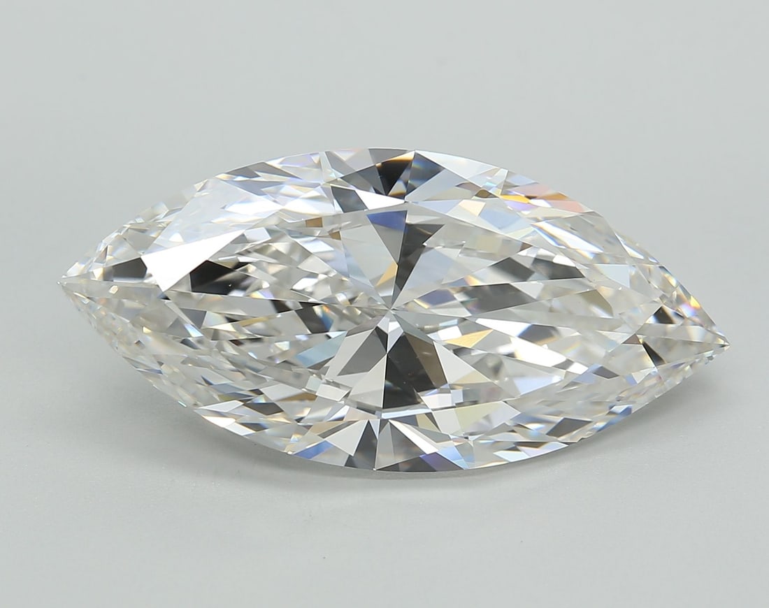 Loose Diamond - MARQUISE 10.01ct G VVS2: Loose Diamond - MARQUISE 10.01ct G VVS2 Source: This is a real non-mined Diamond that has been grown in a lab Shape: MARQUISE Carats: 10.01 Color: G Clarity: VVS2 Certification: IGI Video: