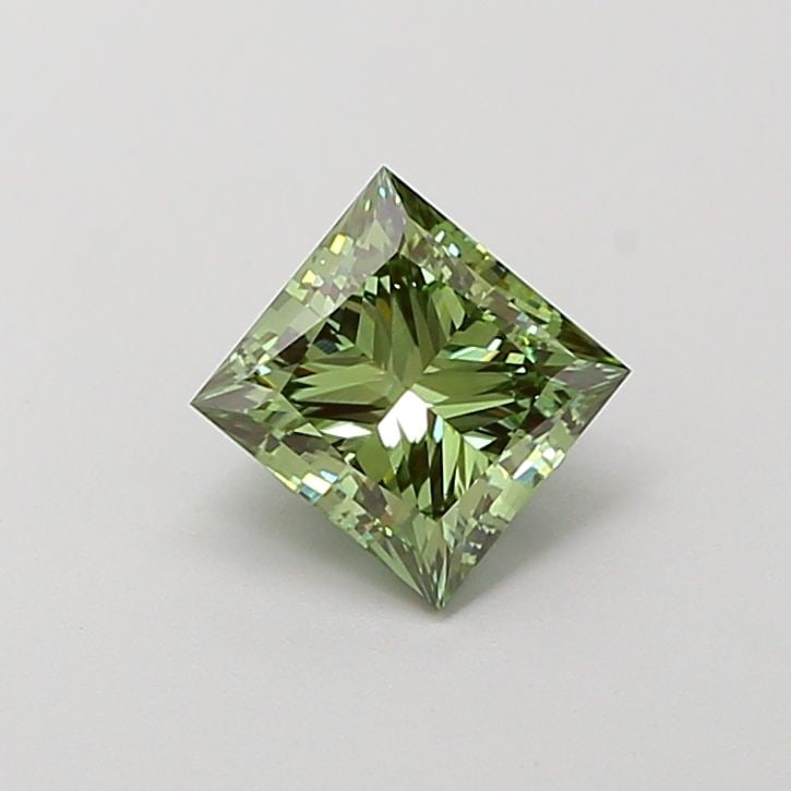 Loose Diamond - PRINCESS 1.0ct Fancy Vivid Green VS1: Loose Diamond - PRINCESS 1.0ct Fancy Vivid Green VS1 Source: This is a real non-mined Diamond that has been grown in a lab Shape: PRINCESS Carats: 1.0 Color: Fancy Vivid Green Certification: IGI Video