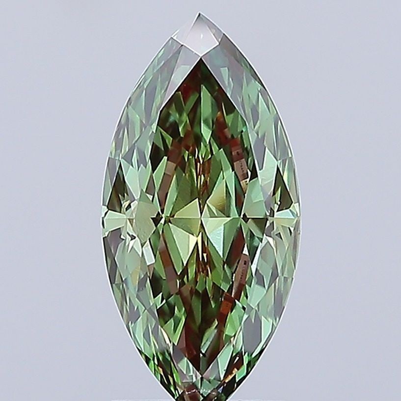 Loose Diamond - MARQUISE 2.32ct Fancy Vivid Green VS2: Loose Diamond - MARQUISE 2.32ct Fancy Vivid Green VS2 Source: This is a real non-mined Diamond that has been grown in a lab Shape: MARQUISE Carats: 2.32 Color: Fancy Vivid Green Certification: IGI Vid