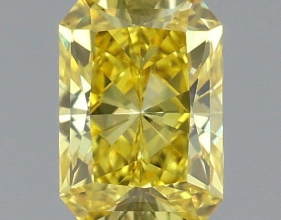 Loose Diamond - RADIANT 0.55ct Fancy Vivid Yellow VVS2: Loose Diamond - RADIANT 0.55ct Fancy Vivid Yellow VVS2 Source: This is a real non-mined Diamond that has been grown in a lab Shape: RADIANT Carats: 0.55 Color: Fancy Vivid Yellow Certification: IGI Vi