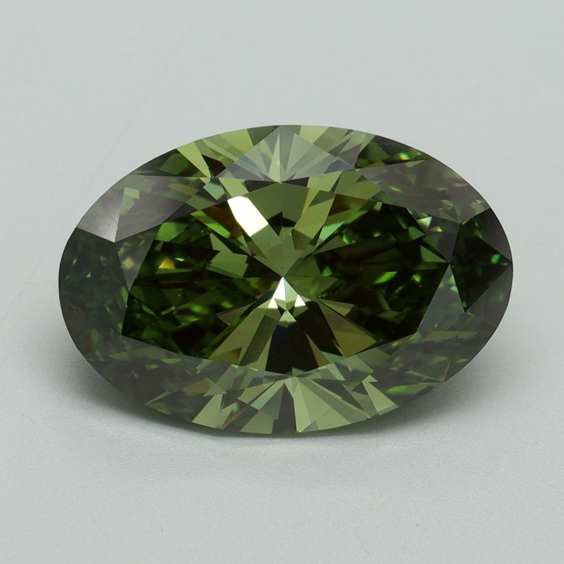 Loose Diamond - OVAL 5.0ct Fancy Vivid Green VS1: Loose Diamond - OVAL 5.0ct Fancy Vivid Green VS1 Source: This is a real non-mined Diamond that has been grown in a lab Shape: OVAL Carats: 5.0 Color: Fancy Vivid Green Certification: IGI Video: