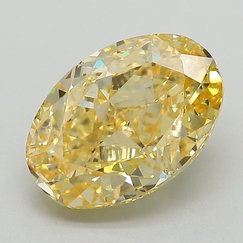 Loose Diamond - OVAL 3.01ct Fancy Vivid Yellow VS1: Loose Diamond - OVAL 3.01ct Fancy Vivid Yellow VS1 Source: This is a real non-mined Diamond that has been grown in a lab Shape: OVAL Carats: 3.01 Color: Fancy Vivid Yellow Certification: IGI Video: