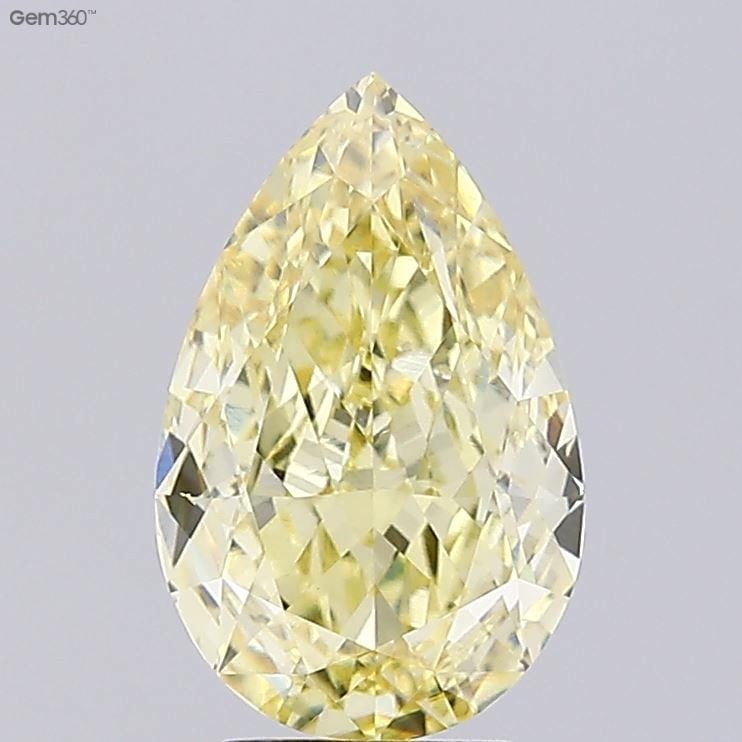 Loose Diamond - PEAR 5.03ct Fancy Intense Yellow VS2: Loose Diamond - PEAR 5.03ct Fancy Intense Yellow VS2 Source: This is a real non-mined Diamond that has been grown in a lab Shape: PEAR Carats: 5.03 Color: Fancy Intense Yellow Certification: IGI Video