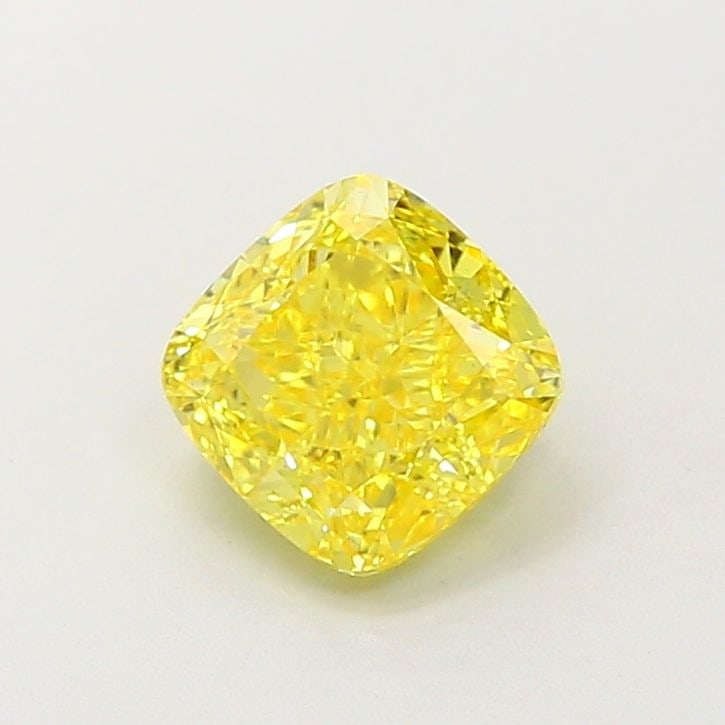 Loose Diamond - CUSHION MODIFIED 1.3ct Fancy Intense Yellow VS1: Loose Diamond - CUSHION MODIFIED 1.3ct Fancy Intense Yellow VS1 Source: This is a real non-mined Diamond that has been grown in a lab Shape: CUSHION MODIFIED Carats: 1.3 Color: Fancy Intense Yellow Ce