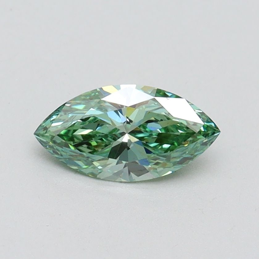 Loose Diamond - MARQUISE 0.54ct Fancy Vivid Green VS1: Loose Diamond - MARQUISE 0.54ct Fancy Vivid Green VS1 Source: This is a real non-mined Diamond that has been grown in a lab Shape: MARQUISE Carats: 0.54 Color: Fancy Vivid Green Certification: IGI Vid