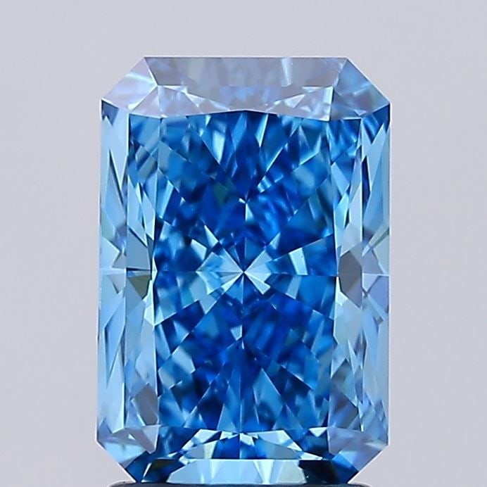 Loose Diamond - RADIANT 2.18ct Fancy Vivid Blue VS1: Loose Diamond - RADIANT 2.18ct Fancy Vivid Blue VS1 Source: This is a real non-mined Diamond that has been grown in a lab Shape: RADIANT Carats: 2.18 Color: Fancy Vivid Blue Certification: IGI Video:
