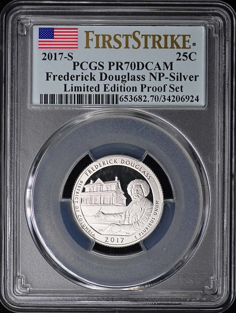 2017 San Francisco Proof Silver Washington Quarter 5-Coin Set PCGS PR70DCAM: 2017 San Francisco Proof Silver Washington Quarter 5-Coin Set PCGS PR70DCAM This is a 2017-S 25c 5 Coin Set Proof Silver, certified by PCGS with a grade of PR70DCAM. The coins are uncirculated proof s