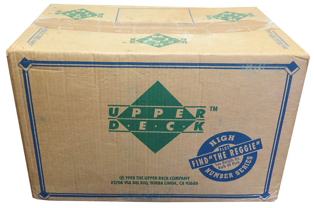 1990 Upper Deck High Series Factory Sealed Case 20 Boxes Find the Reggie: 1990 Upper Deck High Series Factory Sealed Case 20 Boxes Find the Reggie Discover an exceptional piece of baseball memorabilia with this factory sealed case of 1990 Upper Deck High # Series baseball c