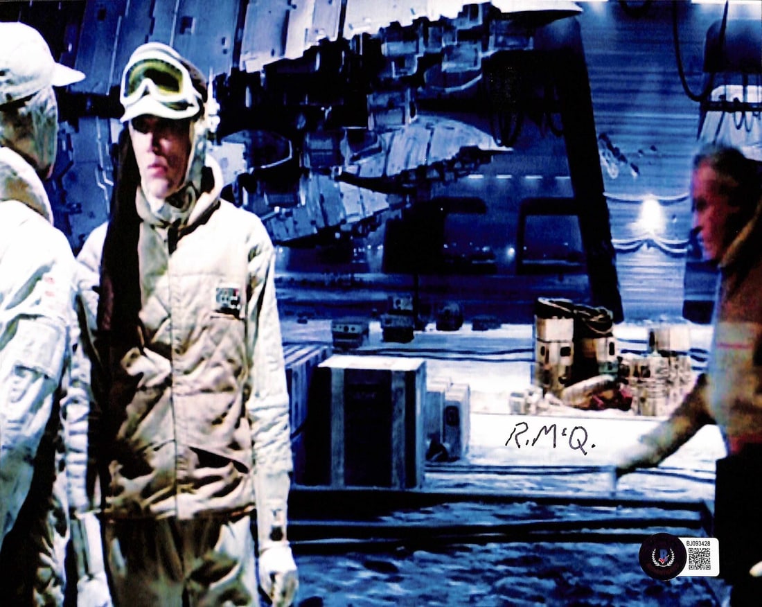 8x10 Star Wars Empire Signed Photo Ralph McQuarrie Beckett Authenticated: 8x10 Star Wars Empire Signed Photo Ralph McQuarrie Beckett Authenticated This is an original 8x10 color photograph from Star Wars: The Empire Strikes Back, autographed in black permanent marker by con