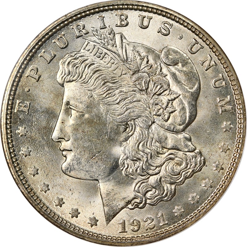 NGC MS63 1921 San Francisco Morgan Dollar Uncirculated Silver Coin: NGC MS63 1921 San Francisco Morgan Dollar Uncirculated Silver Coin This 1921-S Morgan Silver Dollar is a stunning example, showcasing exceptional eye appeal with remarkable luster and a nice strike. C