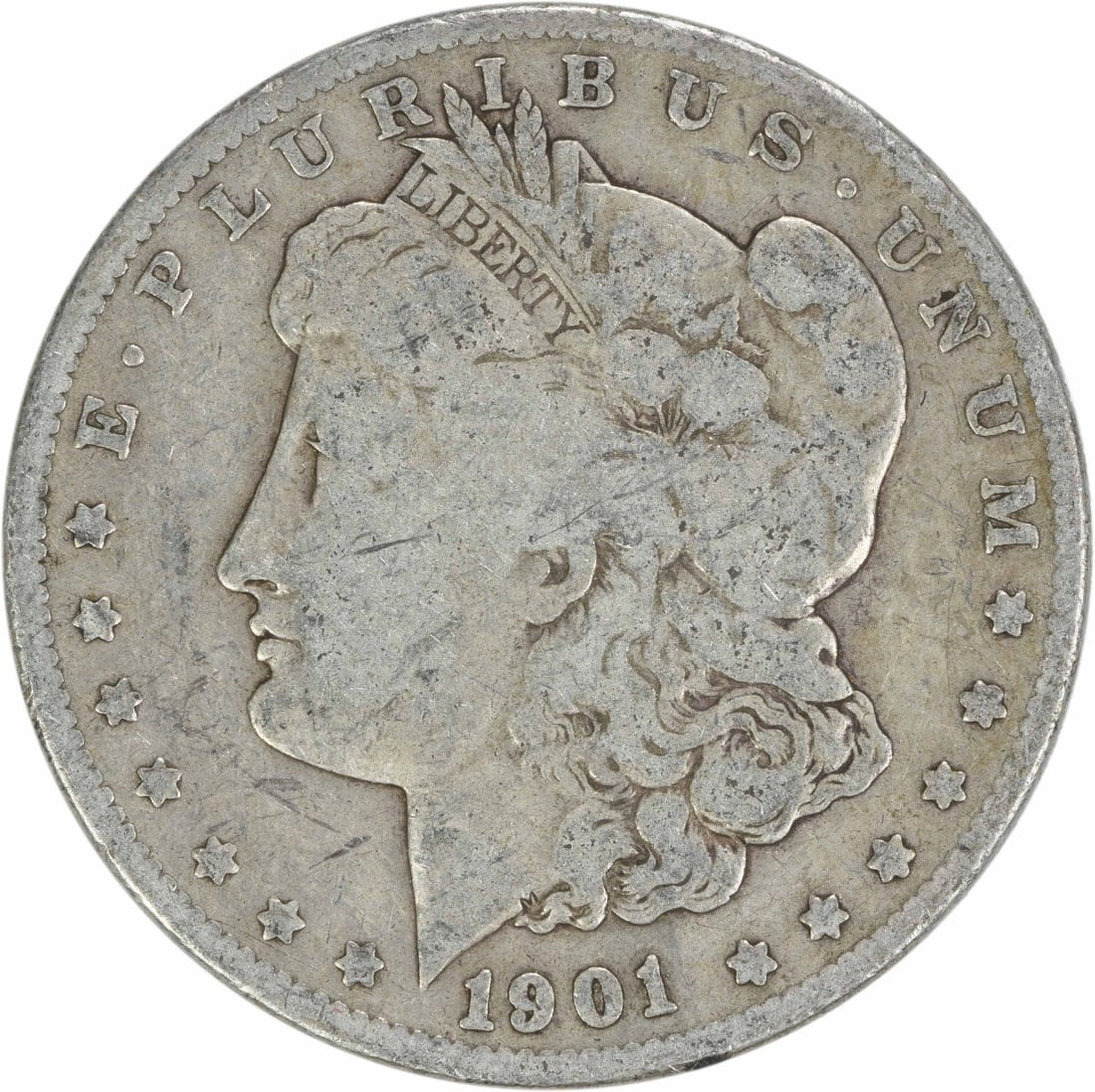 1901-S Morgan Silver Dollar 90% Silver Uncertified Coin: 1901-S Morgan Silver Dollar 90% Silver Uncertified Coin The 1901-S Morgan Silver Dollar is a classic piece of American numismatic history. This coin, designed by George T. Morgan, features a beautiful