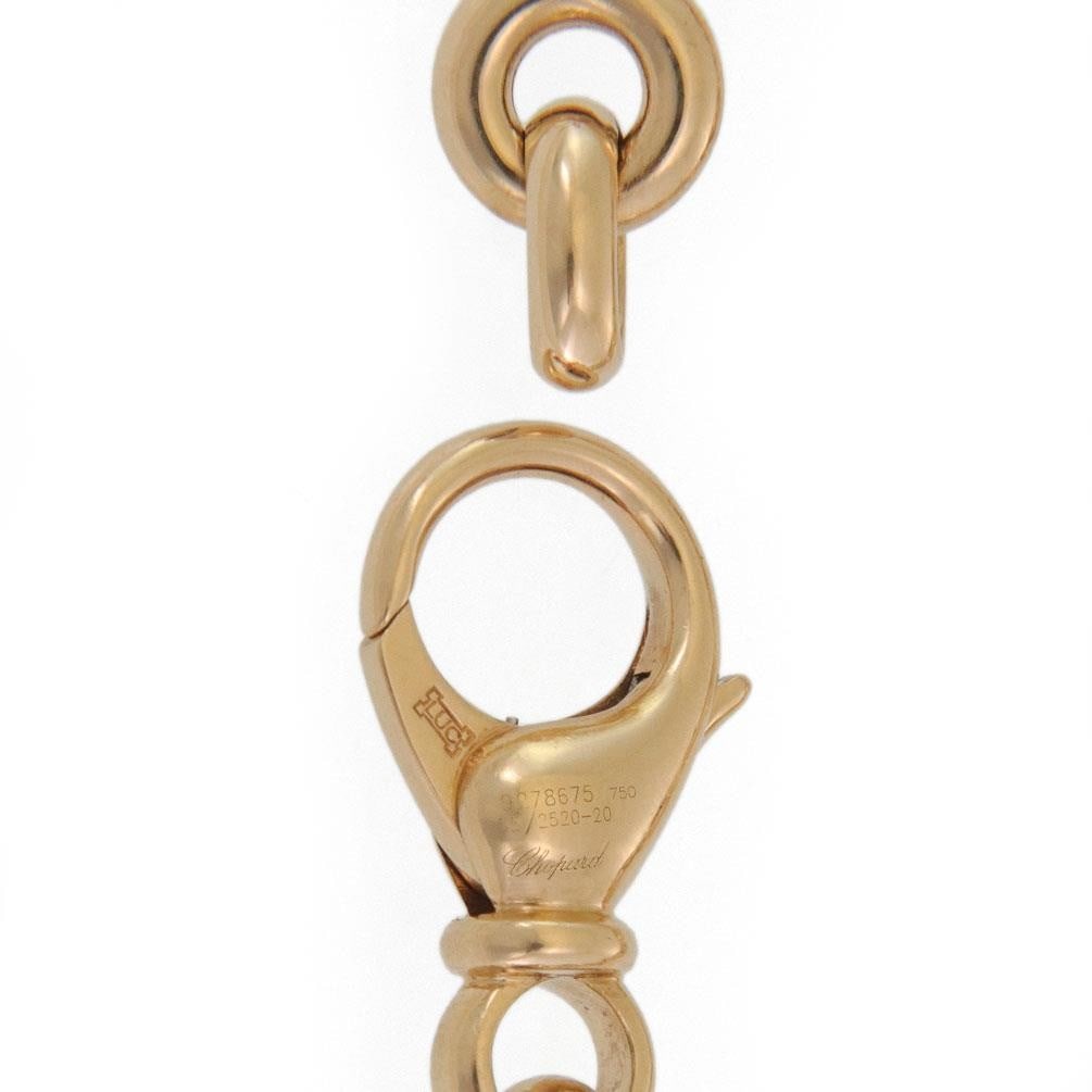 Chopard Happy Diamond 18k Yellow Gold Heart Bracelet with Floating Diamond - 4