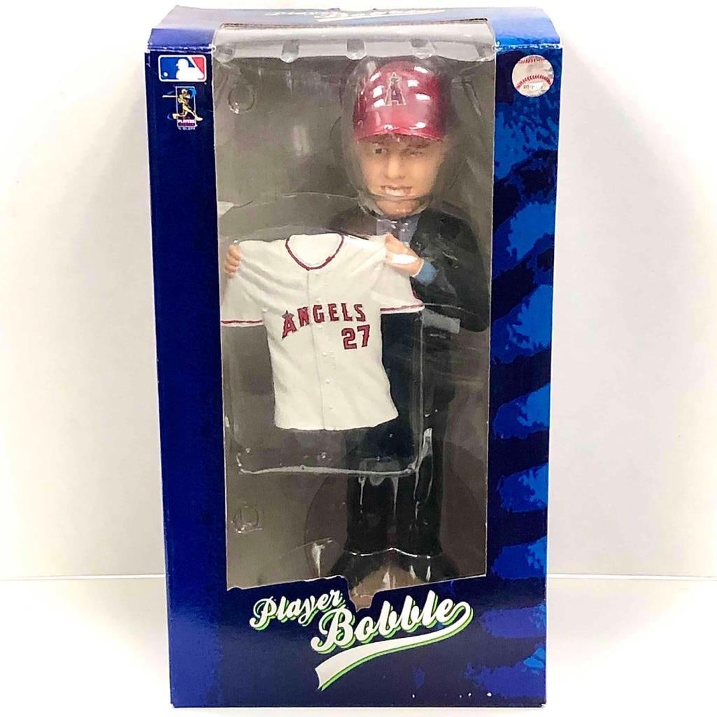 Mike Trout 2009 MLB Draft Bobblehead LA Angels LE /144 Rare NIB: Mike Trout 2009 MLB Draft Bobblehead LA Angels LE /144 Rare NIB Celebrate the legacy of baseball star Mike Trout with this rare 2009 MLB Draft bobblehead, officially licensed and part of a limited edi