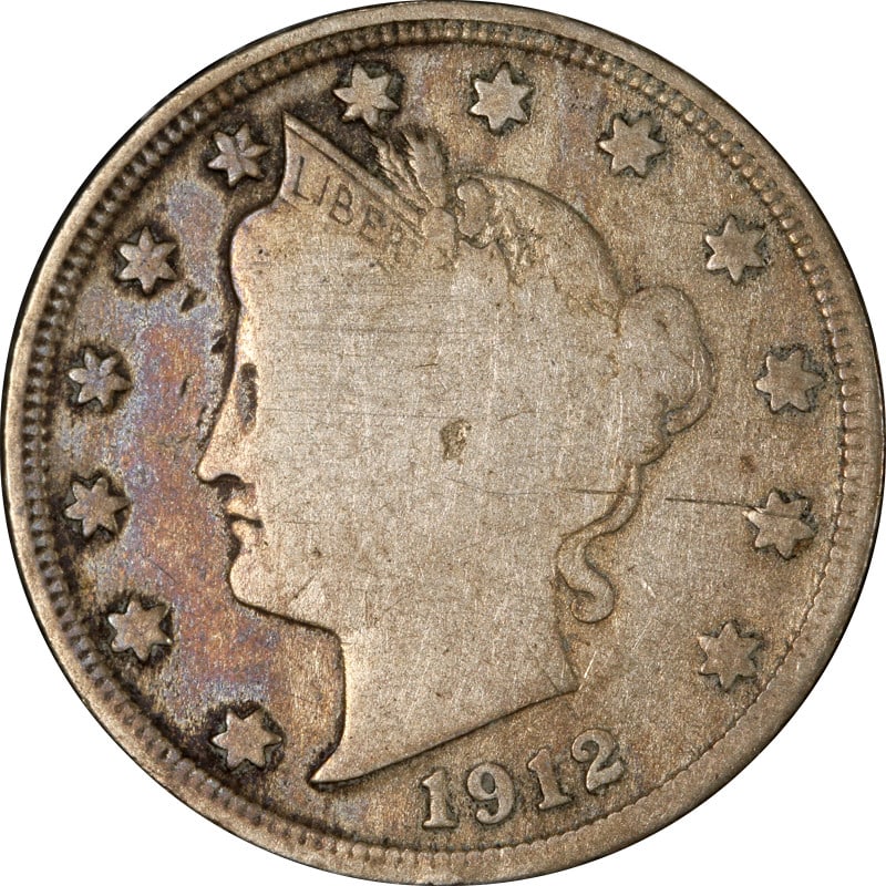 1912-S Liberty V Nickel Key Date San Francisco Mint Coin: 1912-S Liberty V Nickel Key Date San Francisco Mint Coin This 1912-S Liberty V Nickel is a key date coin, minted in San Francisco. It is circulated and composed of nickel. The coin is uncertified and