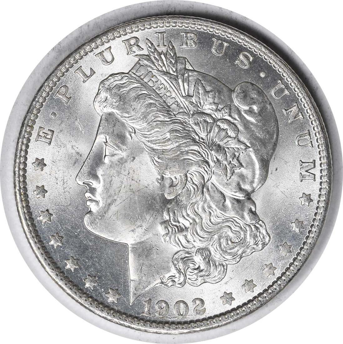 1902-O Morgan Silver Dollar Doubled Ear Choice BU Uncertified: 1902-O Morgan Silver Dollar Doubled Ear Choice BU Uncertified This 1902-O VAM 25 Morgan Silver Dollar features a stunning doubled ear variety, showcasing its unique minting details. The coin is in unc