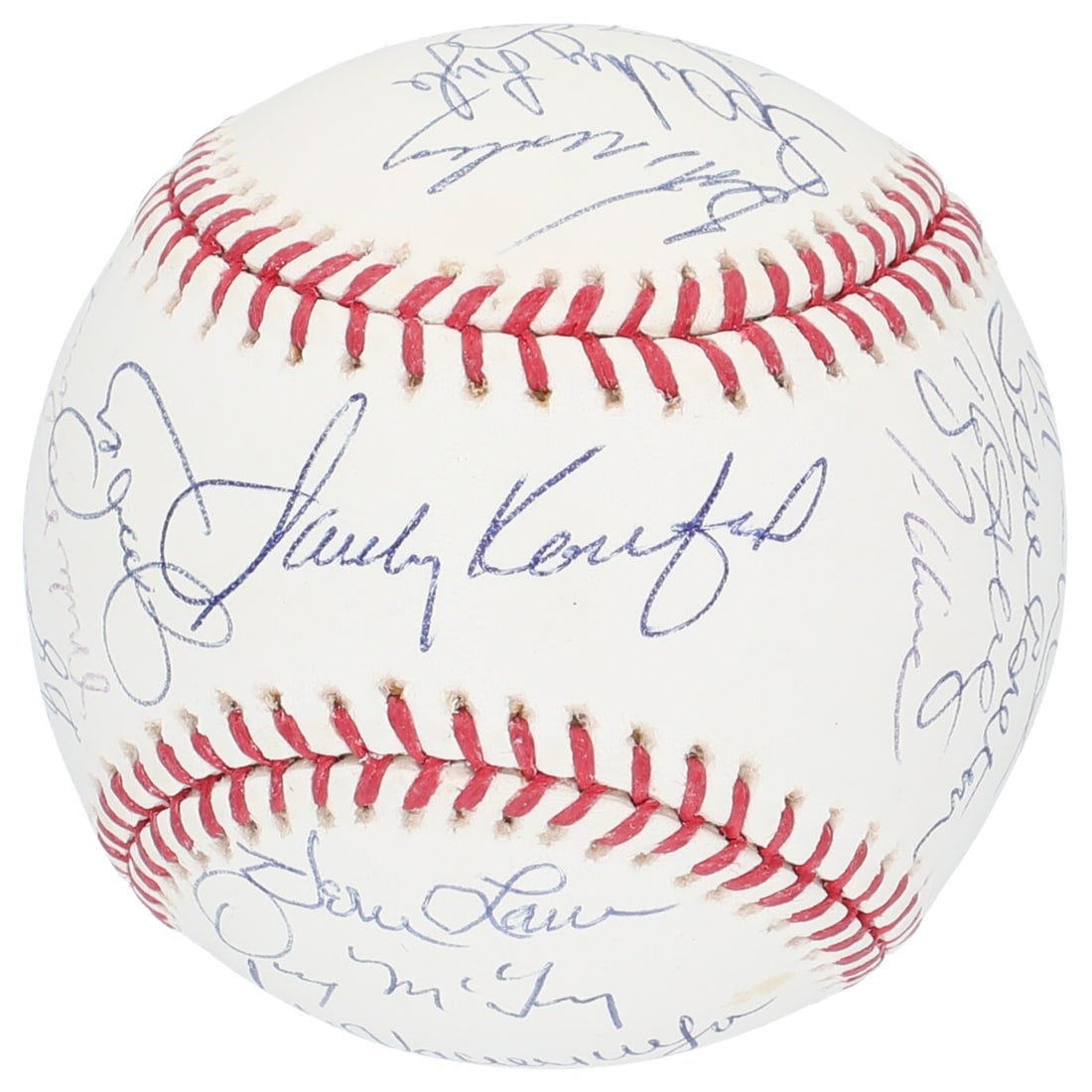 25 Cy Young Winners Signed Baseball with JSA COA Koufax Halladay Seaver: 25 Cy Young Winners Signed Baseball with JSA COA Koufax Halladay Seaver This Official Major League Allan H. Selig baseball features the signatures of 25 legendary Cy Young Award winners, each signed i