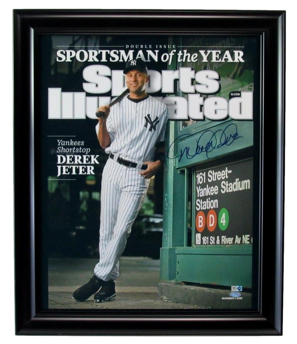 Framed 16x20 Derek Jeter Autographed Yankees Photo Steiner Authenticated: Framed 16x20 Derek Jeter Autographed Yankees Photo Steiner Authenticated This is a stunning Derek Jeter Hall of Fame signed 16x20 photo featuring the legendary New York Yankees. The photo is beautiful