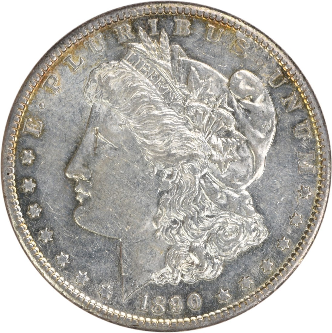 1890-S Morgan Silver Dollar AU Uncertified San Francisco Mint: 1890-S Morgan Silver Dollar AU Uncertified San Francisco Mint This 1890-S Morgan Silver Dollar is a notable piece for collectors, featuring a grade of AU (Almost Uncirculated). Struck in San Francisco