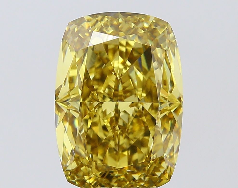 Loose Diamond - CUSHION MODIFIED 8.15ct Fancy Intense Yellow VVS2: Loose Diamond - CUSHION MODIFIED 8.15ct Fancy Intense Yellow VVS2 Source: This is a real non-mined Diamond that has been grown in a lab Shape: CUSHION MODIFIED Carats: 8.15 Color: Fancy Intense Yellow