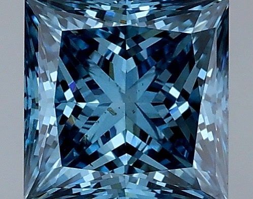 Loose Diamond - PRINCESS 1.08ct Fancy Vivid Blue VS2: Loose Diamond - PRINCESS 1.08ct Fancy Vivid Blue VS2 Source: This is a real non-mined Diamond that has been grown in a lab Shape: PRINCESS Carats: 1.08 Color: Fancy Vivid Blue Certification: IGI Video